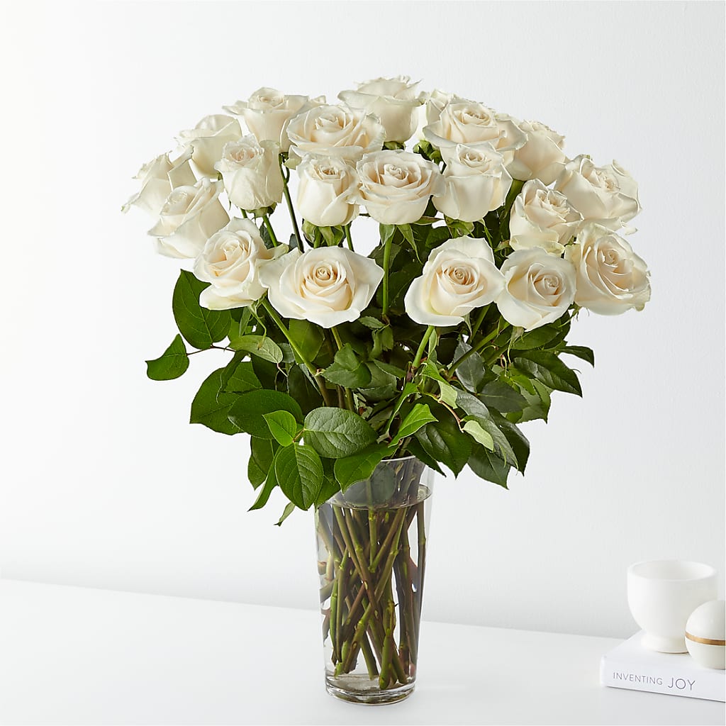 Long Stem White Rose Bouquet – CAAN FLORAL & GREENHOUSES LLC, Sheboygan WI