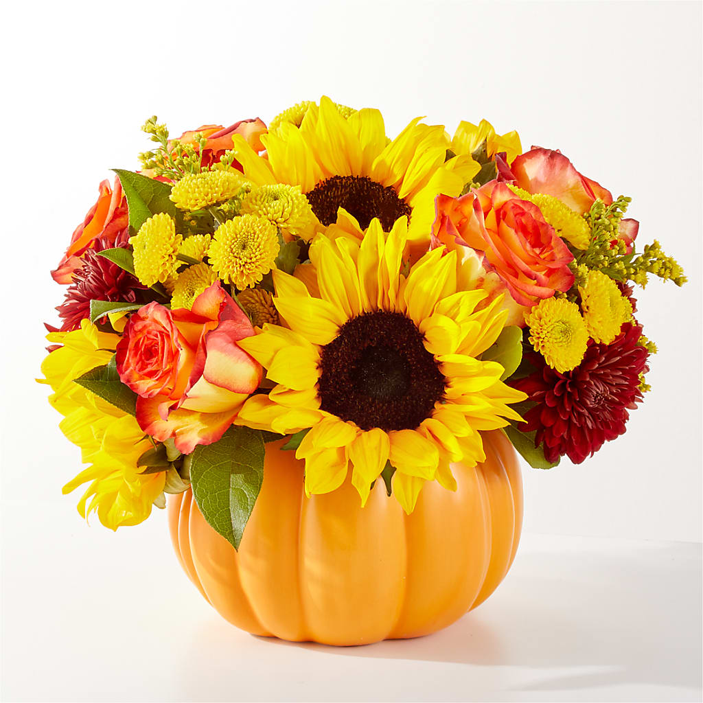 Golden Gourd Pumpkin Bouquet – CAAN FLORAL & GREENHOUSES LLC, Sheboygan WI