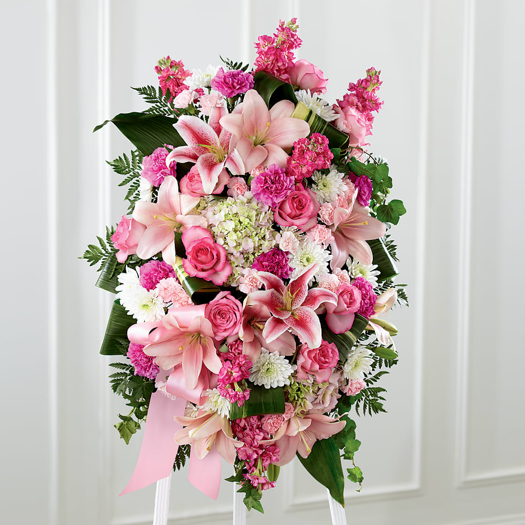 Comforting Standing Spray – CAAN FLORAL & GREENHOUSES LLC, Sheboygan WI