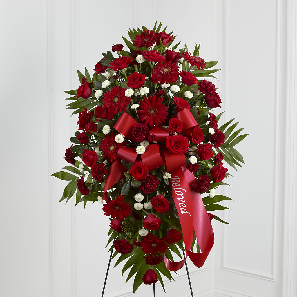 Treasured Memories Standing Spray – CAAN FLORAL & GREENHOUSES LLC, Sheboygan WI