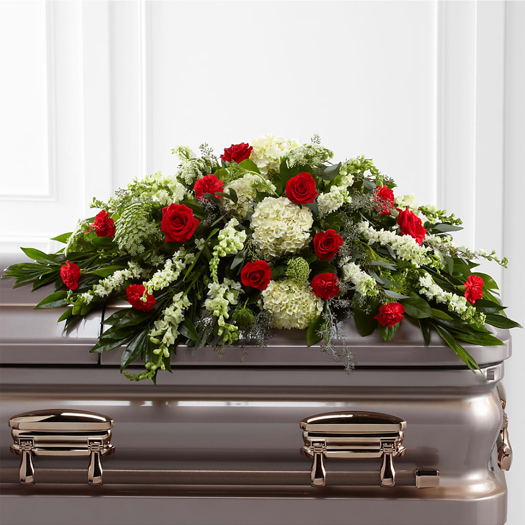 Sincerity Casket Spray – CAAN FLORAL & GREENHOUSES LLC, Sheboygan WI