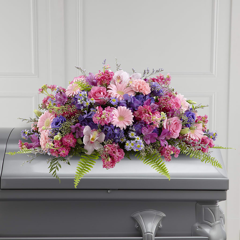 Glorious Garden Casket Spray – CAAN FLORAL & GREENHOUSES LLC, Sheboygan WI