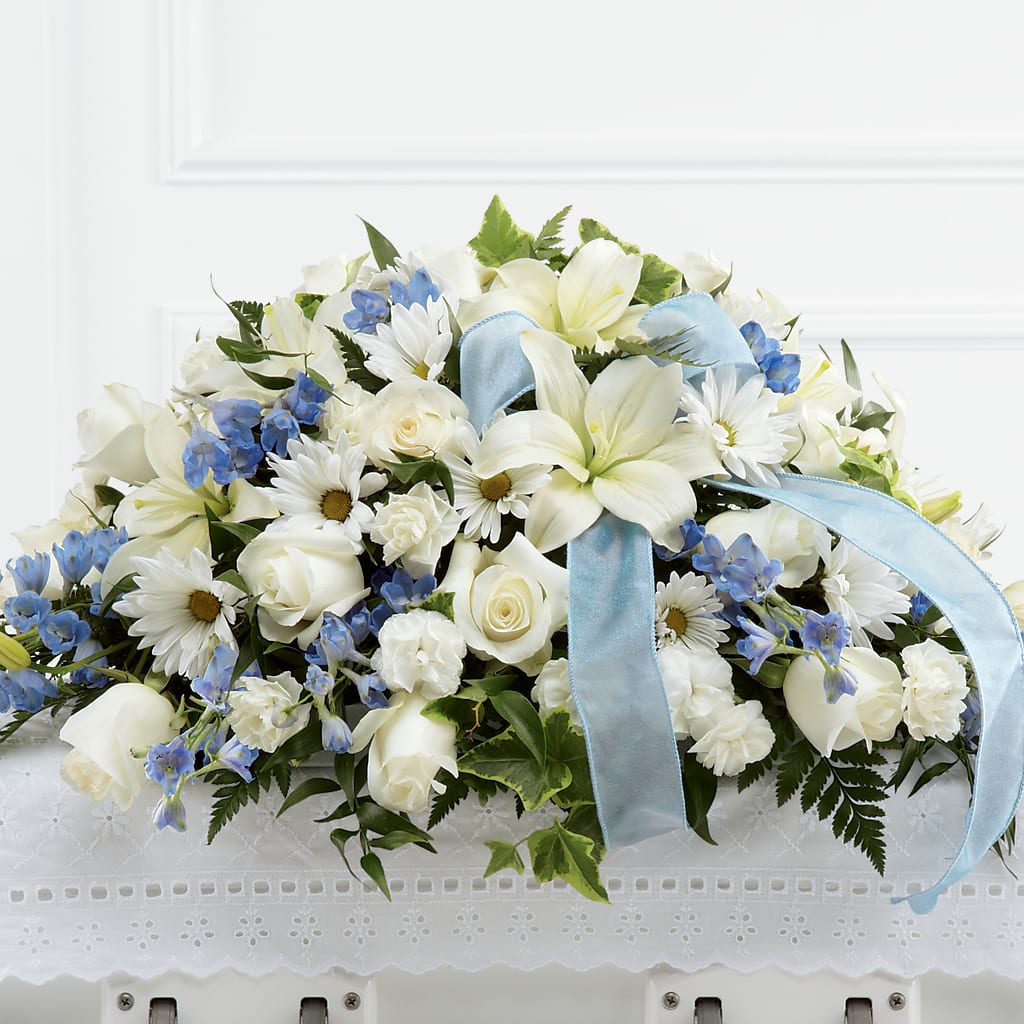 Tender Treasure Casket Spray – CAAN FLORAL & GREENHOUSES LLC, Sheboygan WI