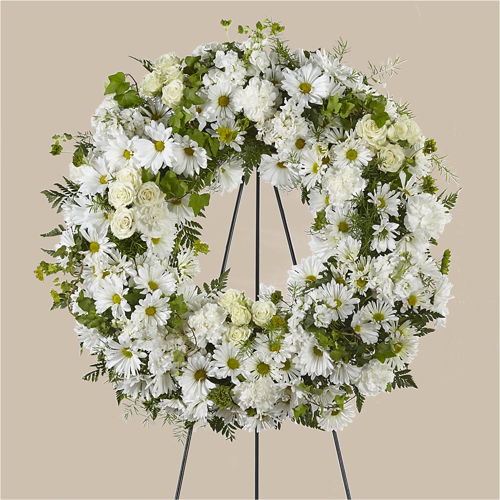 Faithful Wishes Wreath – CAAN FLORAL & GREENHOUSES LLC, Sheboygan WI