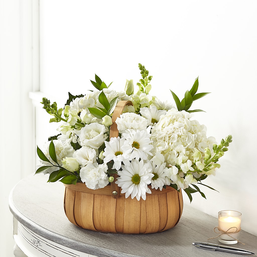 Pure Ivory Basket – CAAN FLORAL & GREENHOUSES LLC, Sheboygan WI