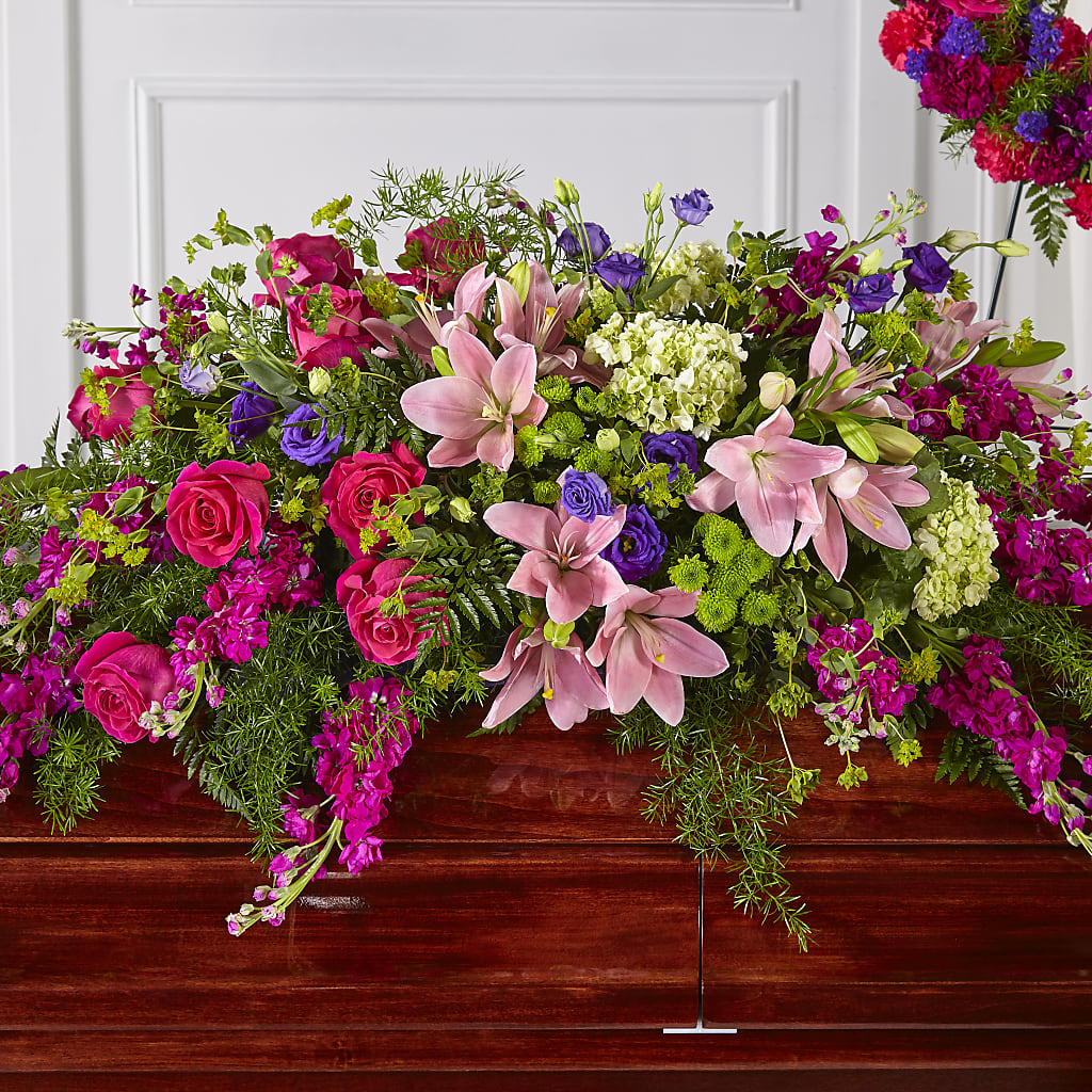 Radiant Tribute Casket Spray – CAAN FLORAL & GREENHOUSES LLC, Sheboygan WI