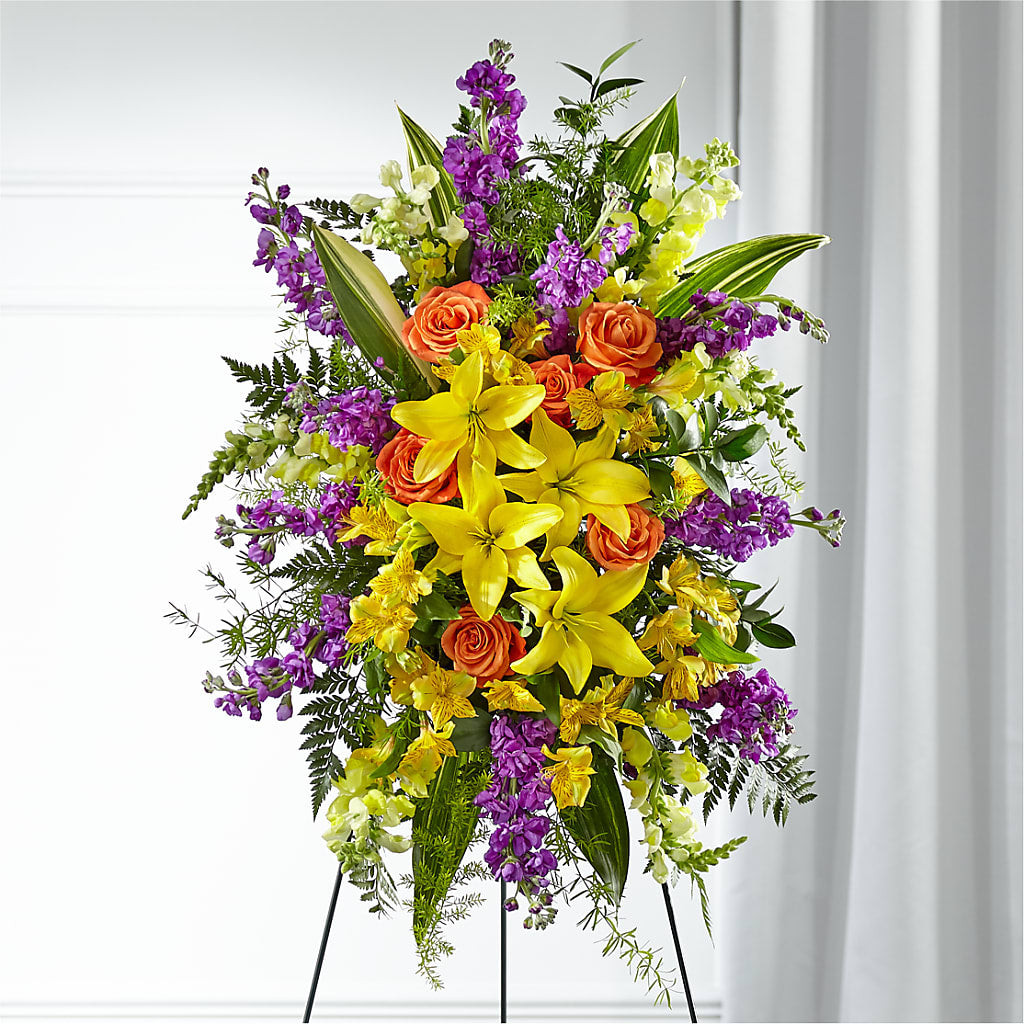 Thoughtful Prayers Standing Spray – CAAN FLORAL & GREENHOUSES LLC, Sheboygan WI