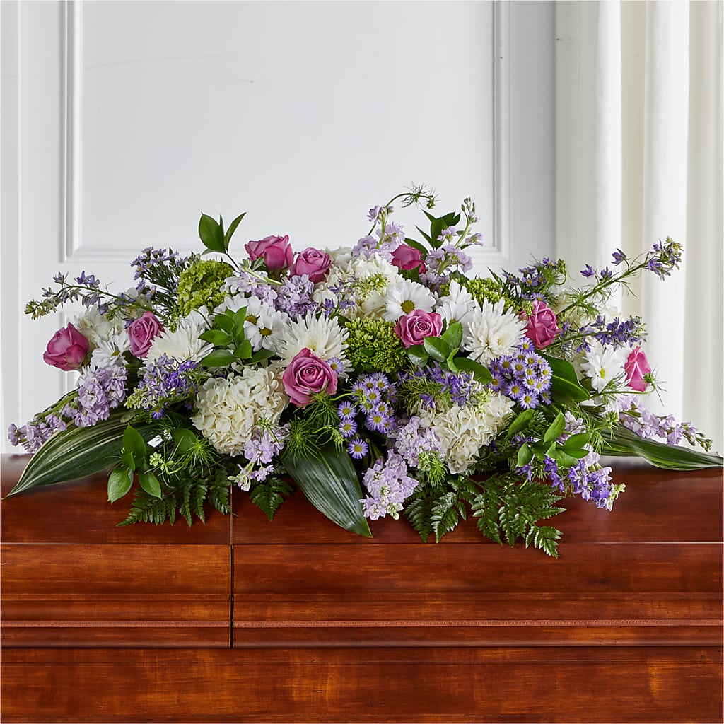 Meadows of Serenity Casket Spray – CAAN FLORAL & GREENHOUSES LLC, Sheboygan WI