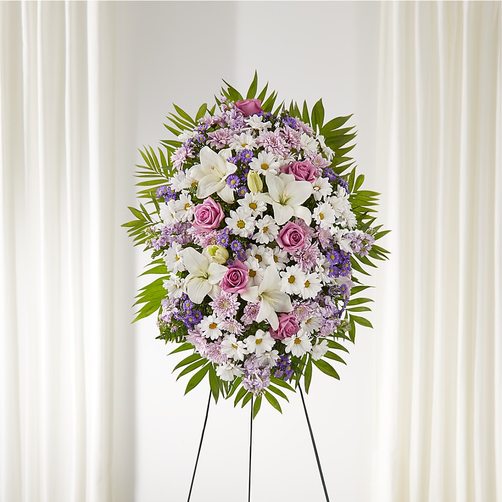 Surrounded by Love Standing Spray – CAAN FLORAL & GREENHOUSES LLC, Sheboygan WI