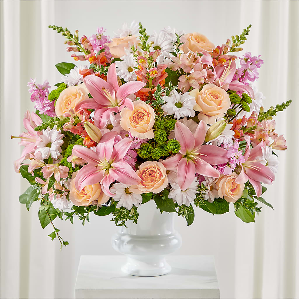 Heartfelt Gesture Urn Arrangement – CAAN FLORAL & GREENHOUSES LLC, Sheboygan WI