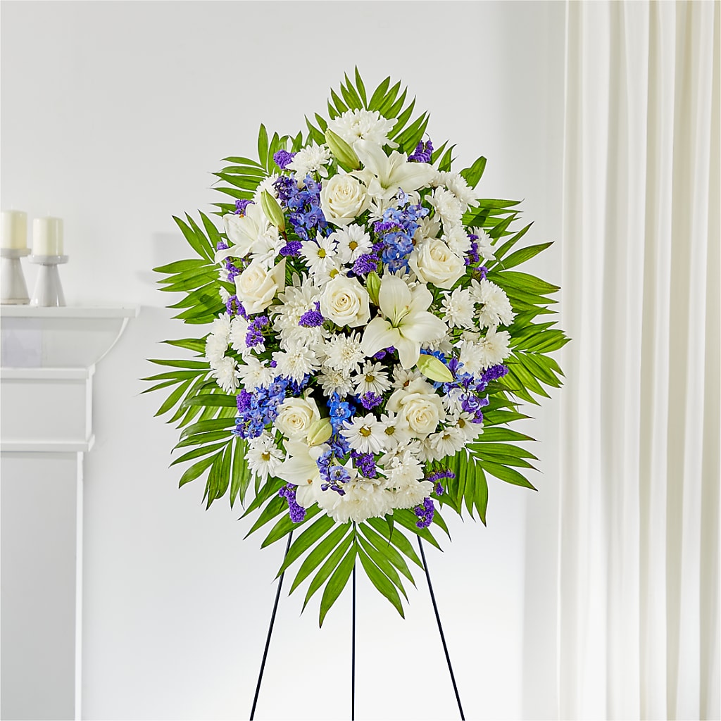 At Rest Standing Spray – CAAN FLORAL & GREENHOUSES LLC, Sheboygan WI