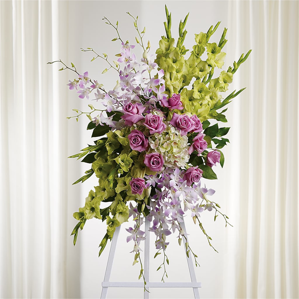 Lasting Legacy Standing Spray – CAAN FLORAL & GREENHOUSES LLC, Sheboygan WI