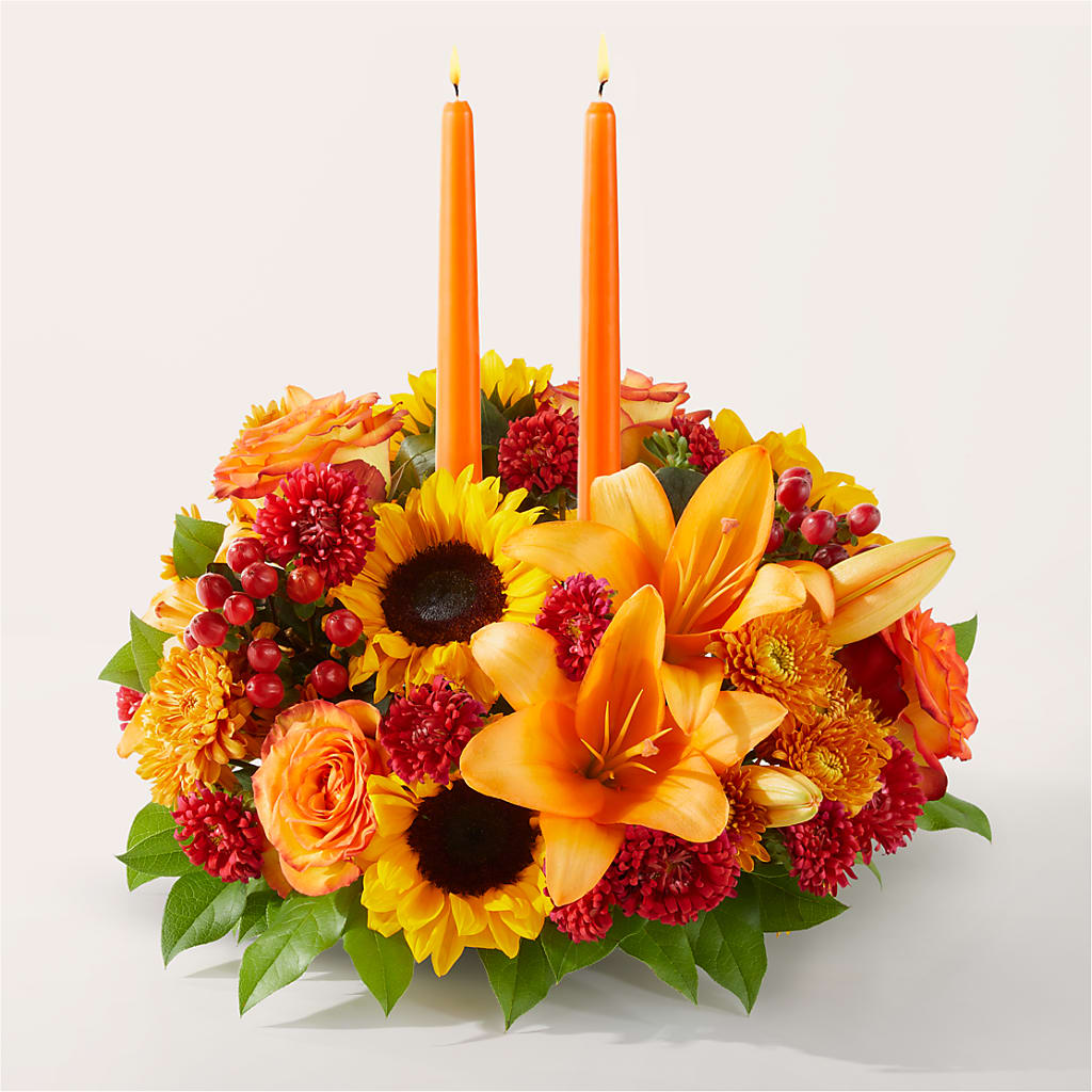 Grateful Centerpiece – CAAN FLORAL & GREENHOUSES LLC, Sheboygan WI