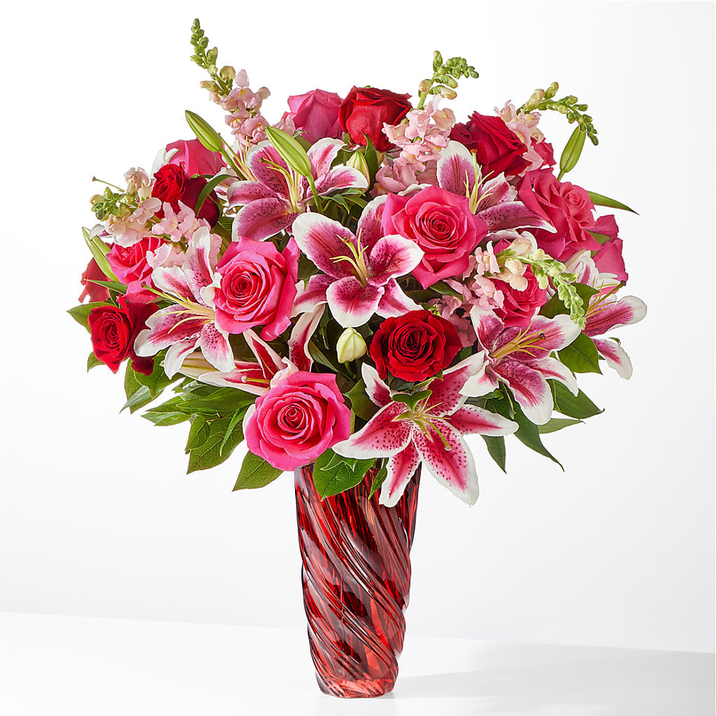 Always You Bouquet with Luxe Swirl Vase – CAAN FLORAL & GREENHOUSES LLC, Sheboygan WI