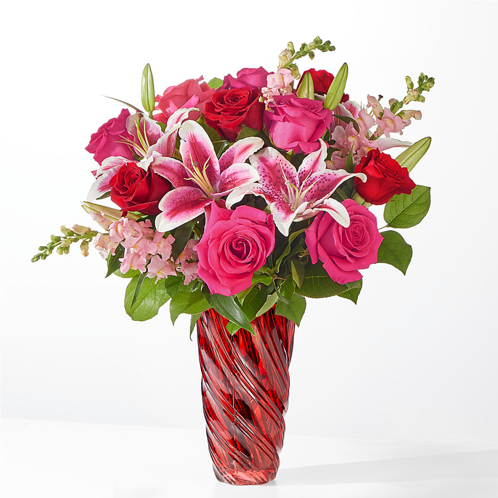 Always You Bouquet with Luxe Swirl Vase – CAAN FLORAL & GREENHOUSES LLC, Sheboygan WI
