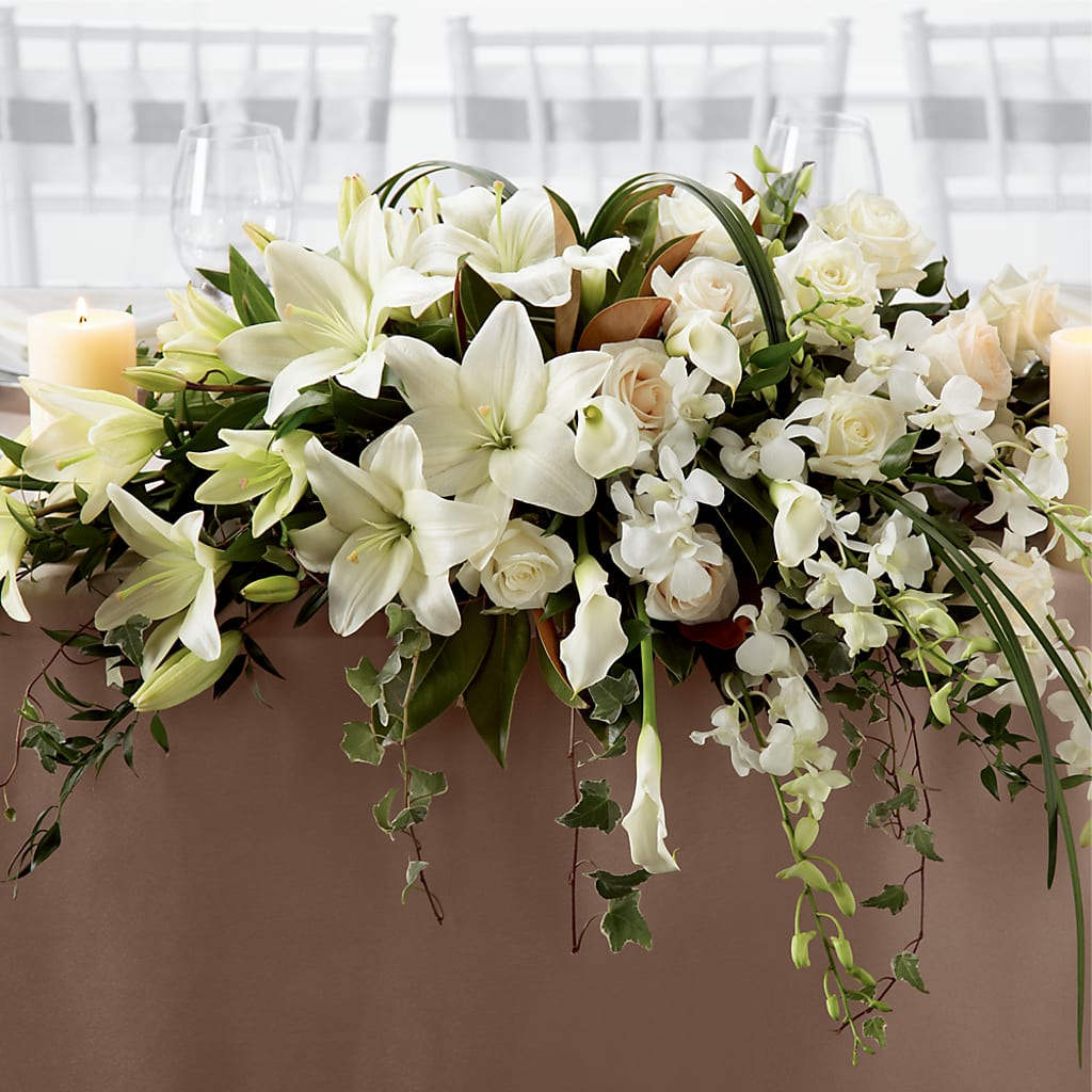 White Linen Arrangement – CAAN FLORAL & GREENHOUSES LLC, Sheboygan WI