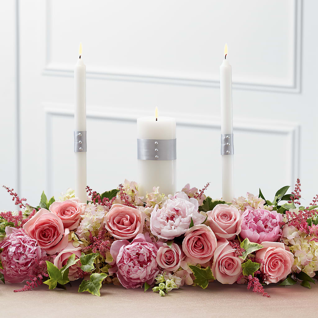 Worldwide Romance Unity Candle Arrangement – CAAN FLORAL & GREENHOUSES LLC, Sheboygan WI