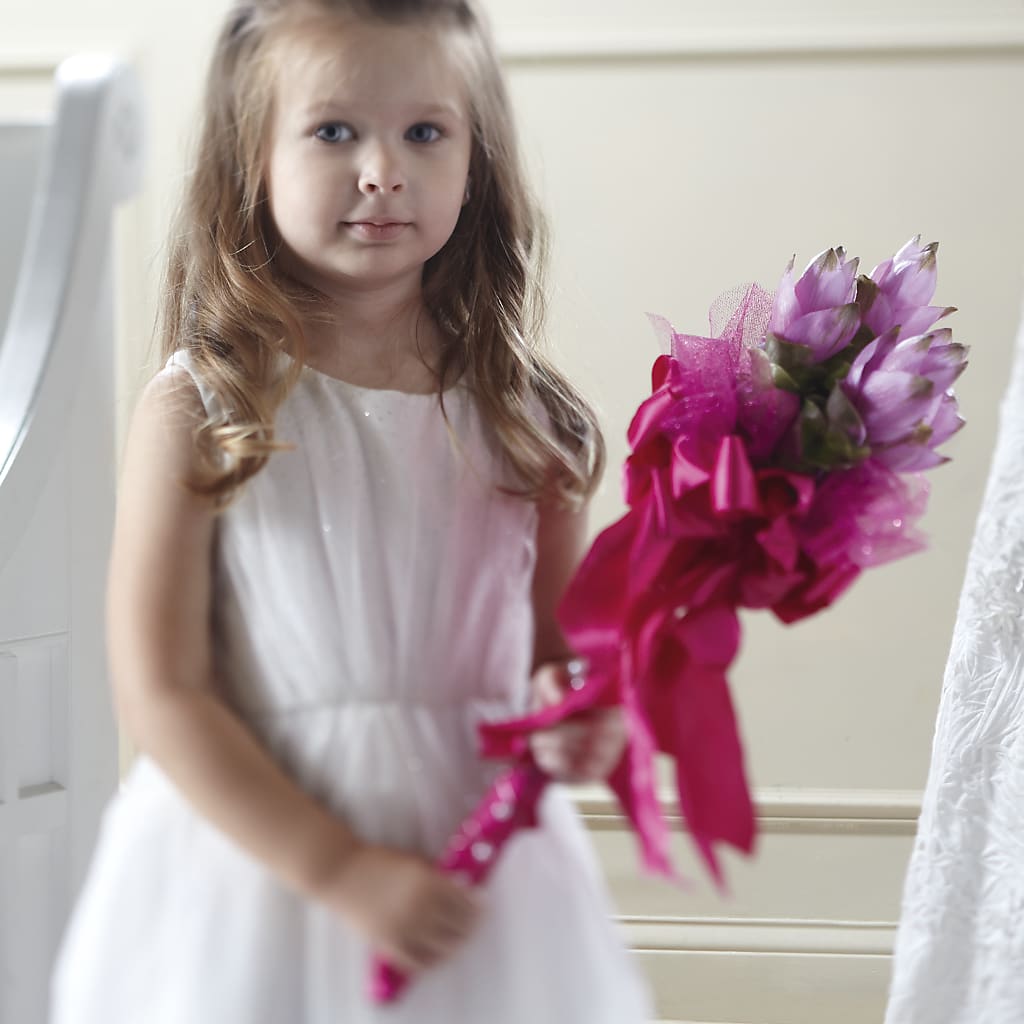 Sparkle Pink Flower Girl Bouquet – CAAN FLORAL & GREENHOUSES LLC, Sheboygan WI