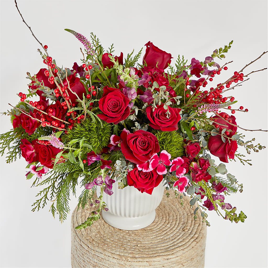Big Red Bow Bouquet – CAAN FLORAL & GREENHOUSES LLC, Sheboygan WI
