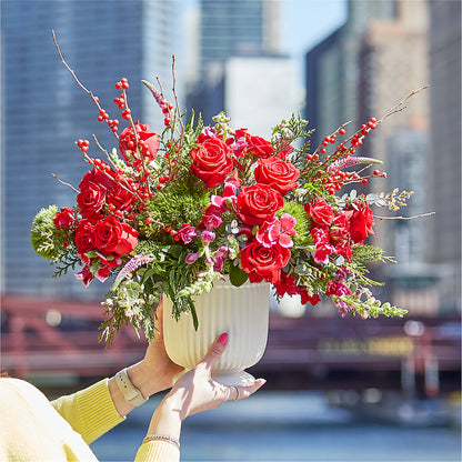 Big Red Bow Bouquet – CAAN FLORAL & GREENHOUSES LLC, Sheboygan WI