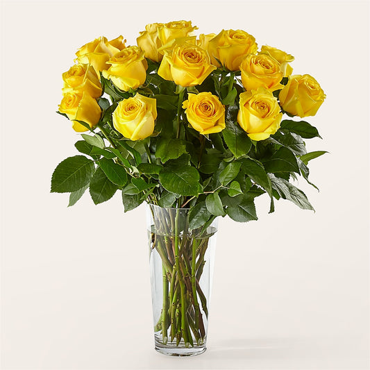 Long Stem Yellow Rose Bouquet – CAAN FLORAL & GREENHOUSES LLC, Sheboygan WI