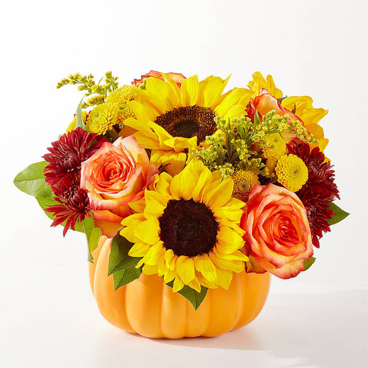 Golden Gourd Pumpkin Bouquet – CAAN FLORAL & GREENHOUSES LLC, Sheboygan WI