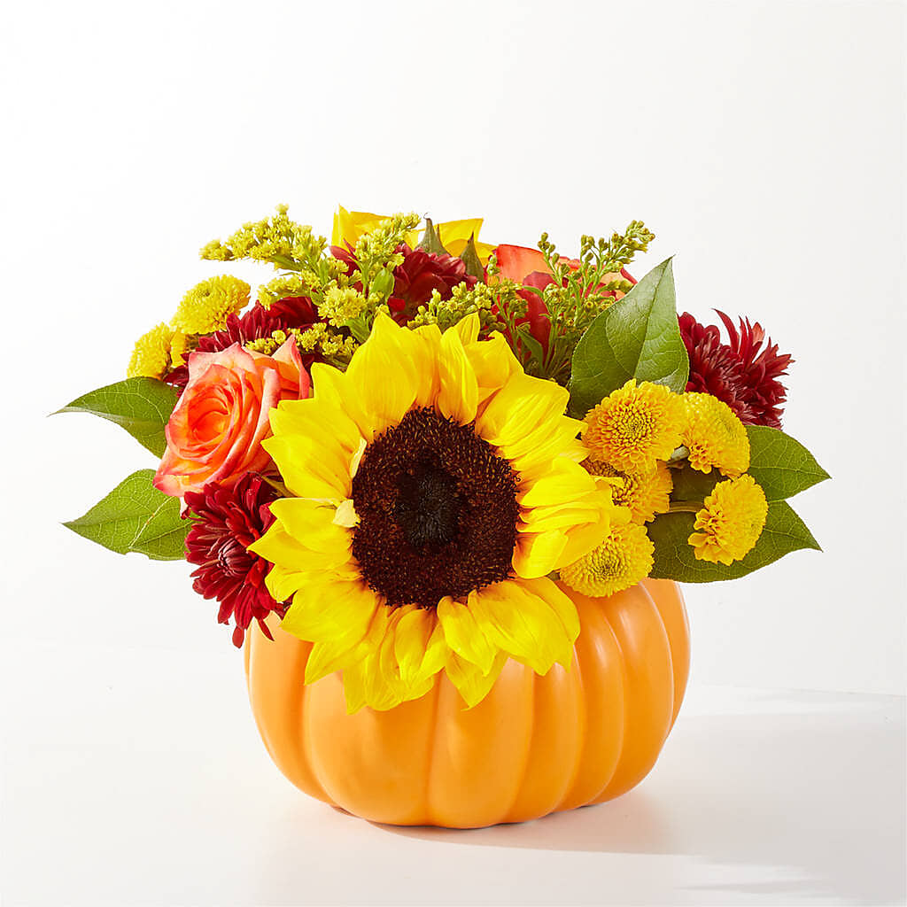 Golden Gourd Pumpkin Bouquet – CAAN FLORAL & GREENHOUSES LLC, Sheboygan WI