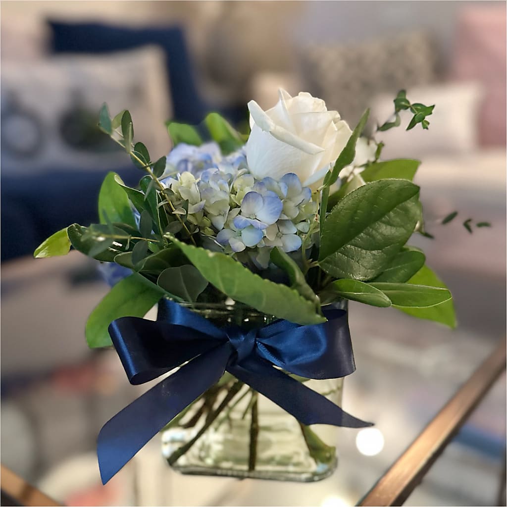 Sky Blue Delight Bouquet – CAAN FLORAL & GREENHOUSES LLC, Sheboygan WI