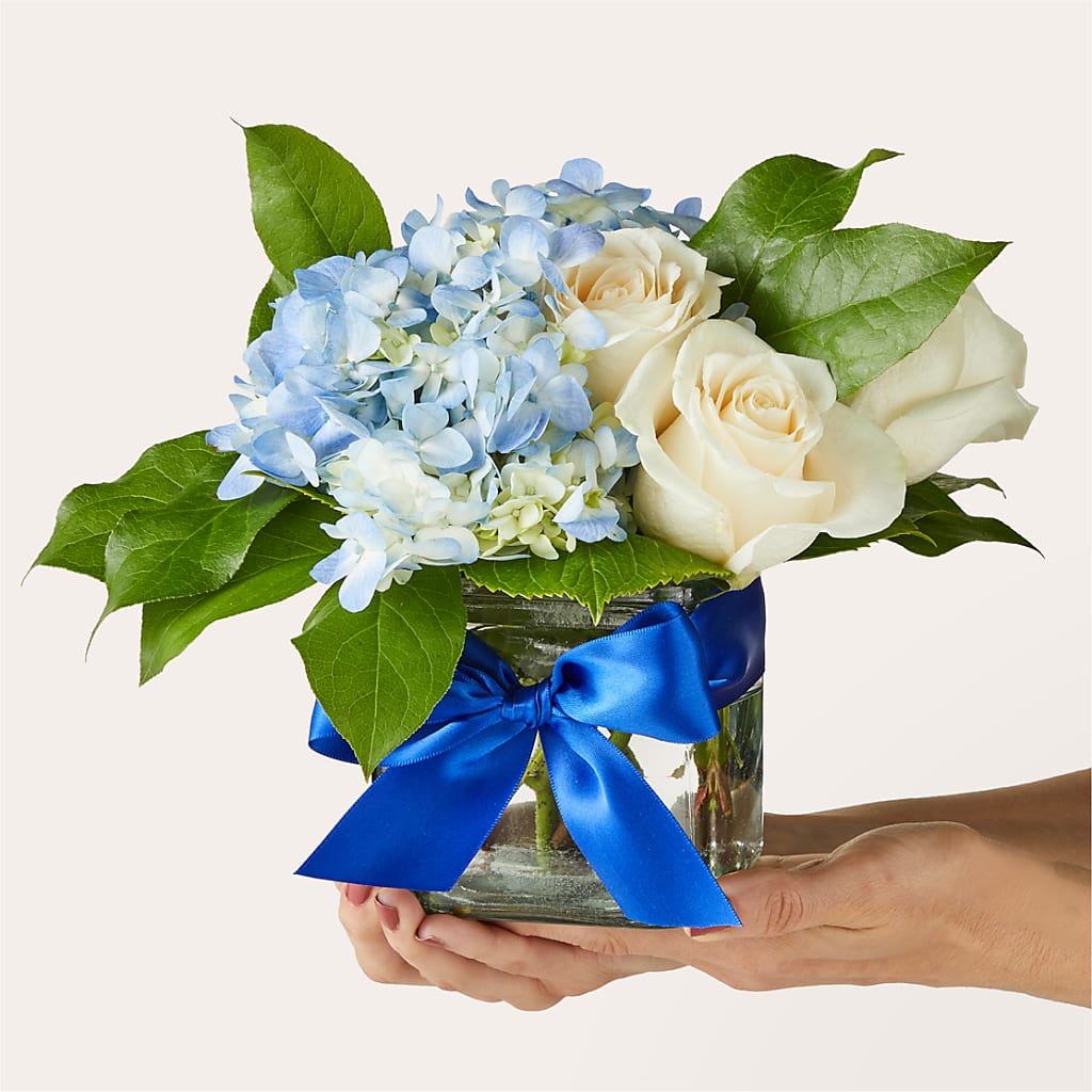 Sky Blue Delight Bouquet – CAAN FLORAL & GREENHOUSES LLC, Sheboygan WI