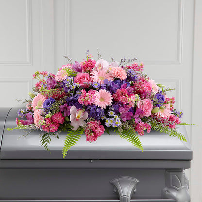 Glorious Garden Casket Spray – CAAN FLORAL & GREENHOUSES LLC, Sheboygan WI