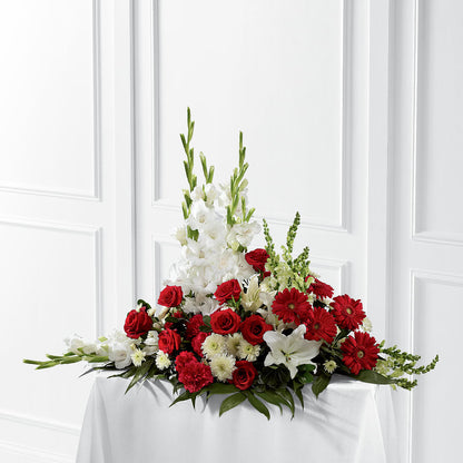 Crimson & White Arrangement – CAAN FLORAL & GREENHOUSES LLC, Sheboygan WI