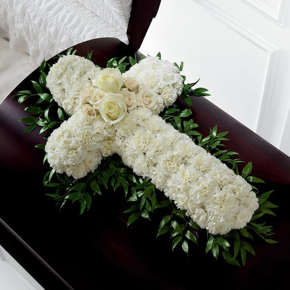 Peaceful Memories Casket Spray (Standard) – CAAN FLORAL & GREENHOUSES LLC, Sheboygan WI