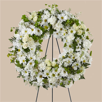 Faithful Wishes Wreath – CAAN FLORAL & GREENHOUSES LLC, Sheboygan WI