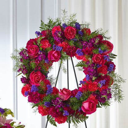 Calming Colors Wreath – CAAN FLORAL & GREENHOUSES LLC, Sheboygan WI
