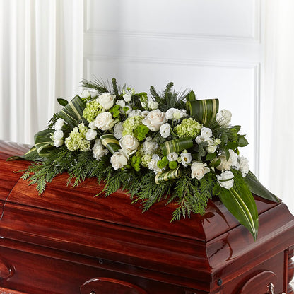 Hopeful Gesture Casket Spray – CAAN FLORAL & GREENHOUSES LLC, Sheboygan WI