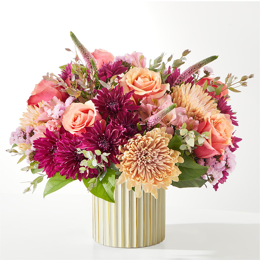 Berry Cobbler Bouquet with Ivory Vase – CAAN FLORAL & GREENHOUSES LLC, Sheboygan WI