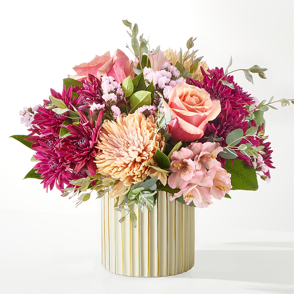 Berry Cobbler Bouquet with Ivory Vase – CAAN FLORAL & GREENHOUSES LLC, Sheboygan WI
