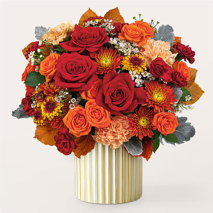 Merlot Bouquet with Ivory Vase – CAAN FLORAL & GREENHOUSES LLC, Sheboygan WI