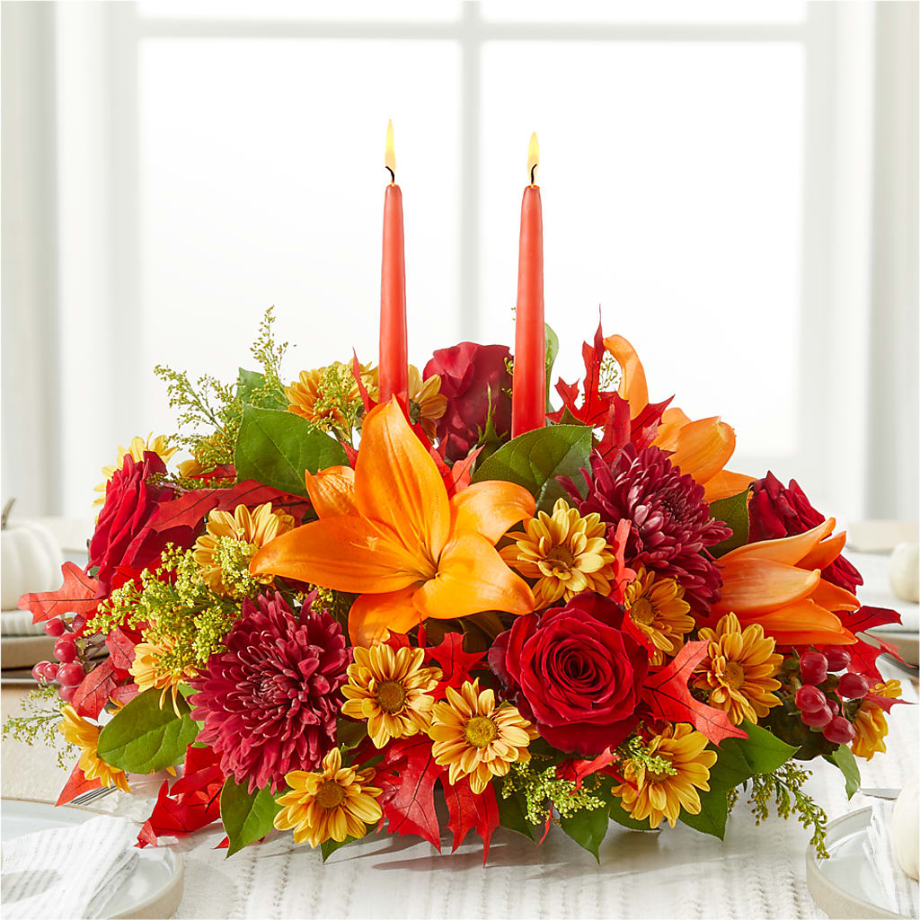 Autumn's Embrace Centerpiece – CAAN FLORAL & GREENHOUSES LLC, Sheboygan WI