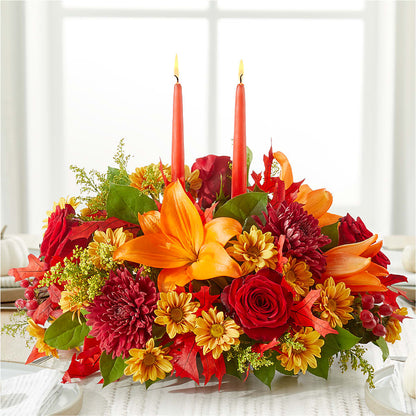 Autumn's Embrace Centerpiece – CAAN FLORAL & GREENHOUSES LLC, Sheboygan WI