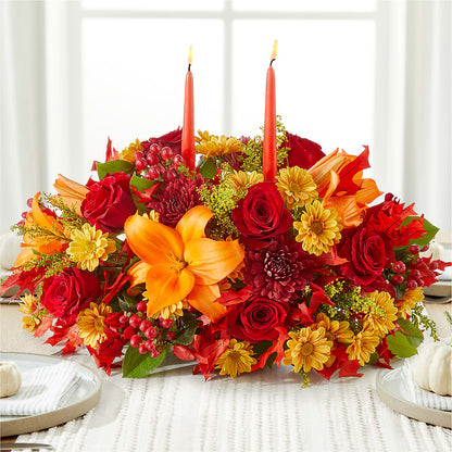 Autumn's Embrace Centerpiece – CAAN FLORAL & GREENHOUSES LLC, Sheboygan WI