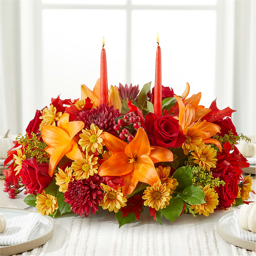 Autumn's Embrace Centerpiece – CAAN FLORAL & GREENHOUSES LLC, Sheboygan WI