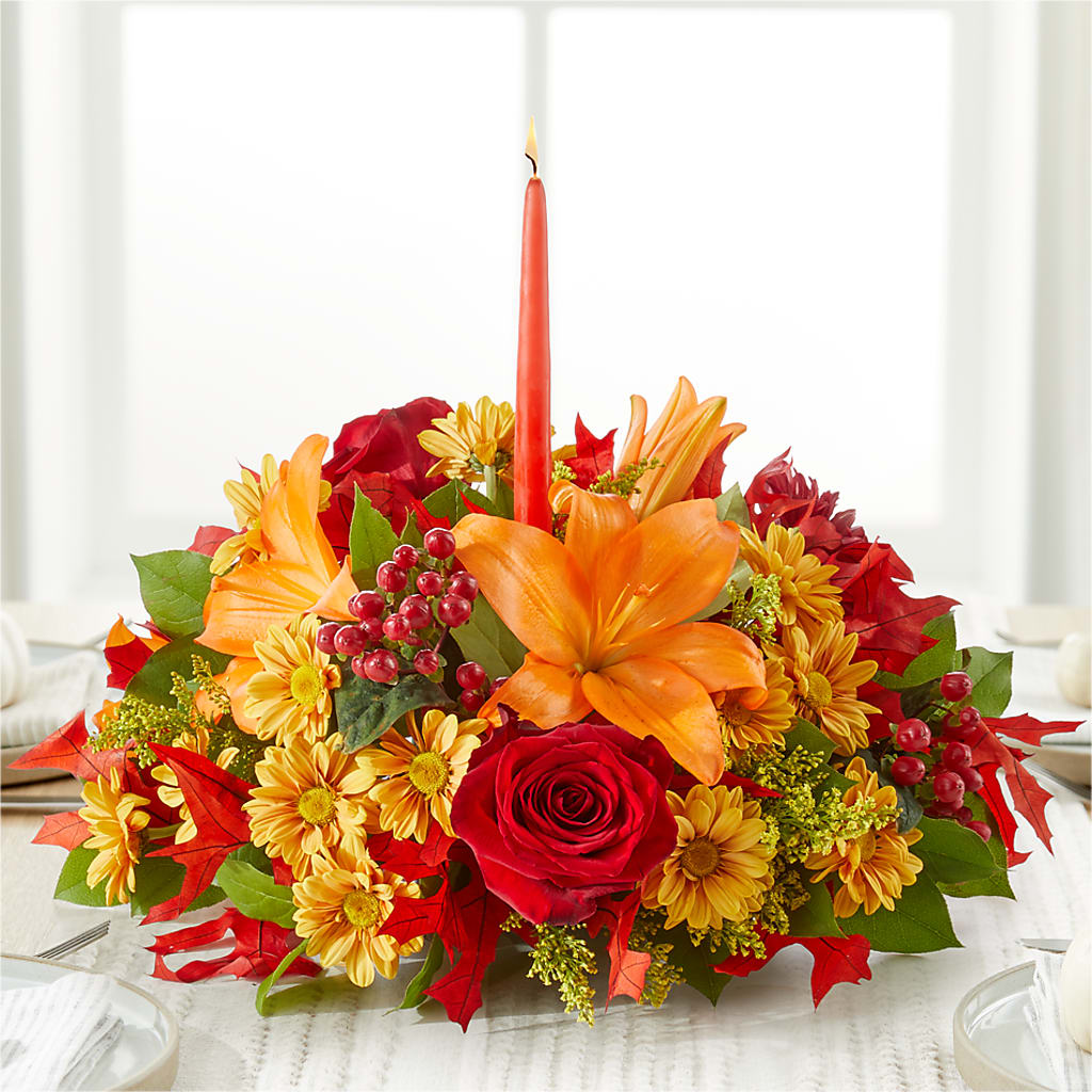 Autumn's Embrace Centerpiece – CAAN FLORAL & GREENHOUSES LLC, Sheboygan WI