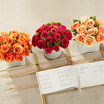 Dawn Rose Centerpiece – CAAN FLORAL & GREENHOUSES LLC, Sheboygan WI